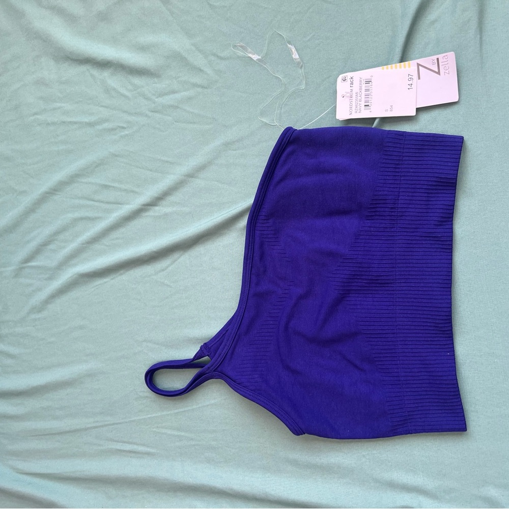 Zella Cobalt Blue Cropped Tank Top